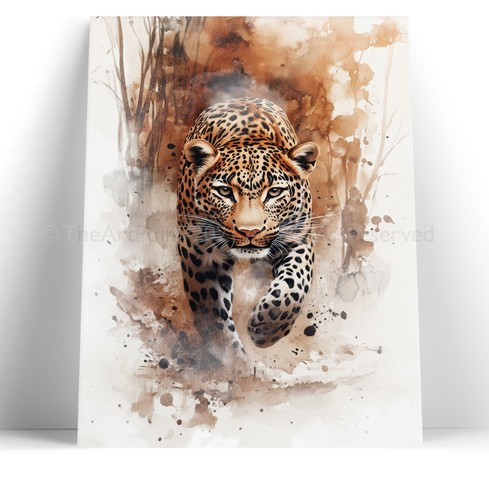 Leopard canvas wall art - leopard,