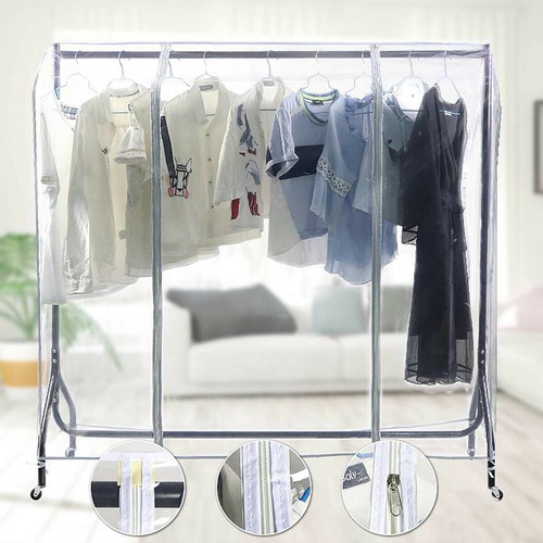 Garment rack cover - garment, clear