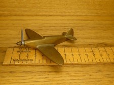 WW2 Brass Trench Art Spitfire /Aerodrome Art Spitfire Desk Model .9.3cm long