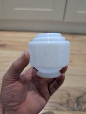 ART DECO Antique Small White Glass Wall Light Shade or Small Table Lamp Shade