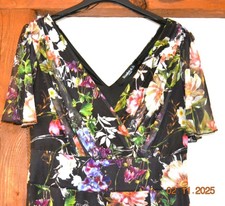 Scarlett & Jo size 14 evening dress, black multicoloured