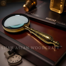 Antique Heavy Brass Magnifying