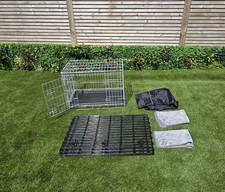 Dog Crate (with cover), Pen,  Blanket And Bowls