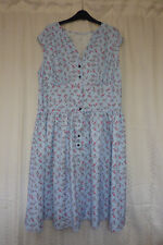 vintage style baby blue with roses dress size xxxxl