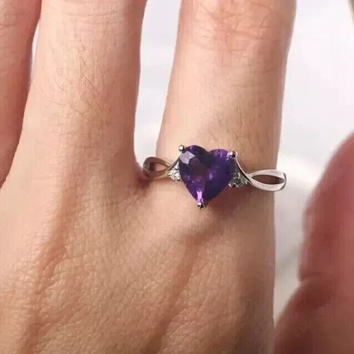 Heart shape amethyst - 2, ct
