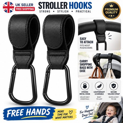 Black stroller hooks - stroller,