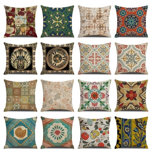 Boho mandala flower throw - mandala,
