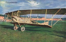 AK 1st World War Biplane Flyer