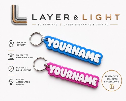Personalised printed name - personalised, 3d