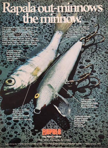 1975 print rapala minnow - 1975, ad
