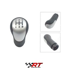Gear Knob Black Silver Fits