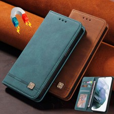 Genuine Leather Case For Samsung Galaxy S9 S10 S20 S21 S22 Plus A22 Phone Cover