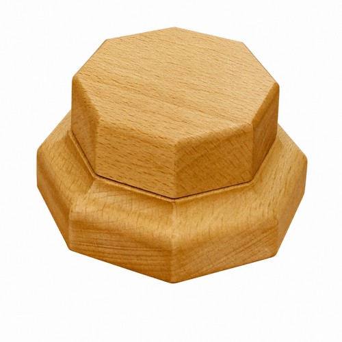 Beech wood display pedestal - wood,