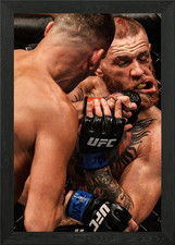 Conor McGregor UFC Fight Close-Up Framed Wall Art Poster Canvas Print Picture