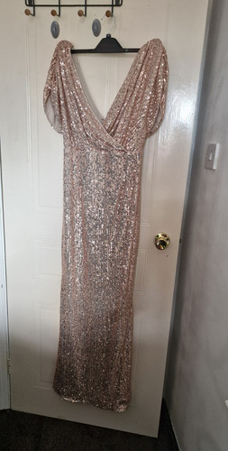 Quiz rose gold sequin neck - quiz,