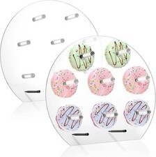 Yesland 2 Pack Donut Wall Display Stand - Acrylic Clear Donut Board with 16 Pill