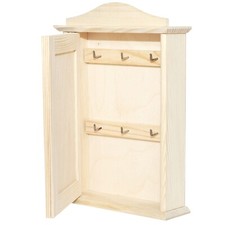 Wooden Key Box Key Cabinet | 20 x 6 x 29.5 cm | Wall Box | Plain & Unpainted