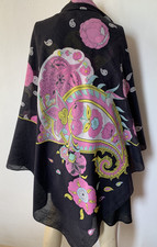 Black Pink Floral Paisley