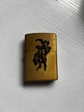 Marlboro Bucking Bronco Vintage Brass Zippo Lighter, circa 1994