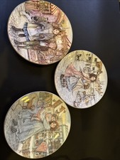 Set of Three Royal Worcester Fine Bone China NSPCC Plates Made In England