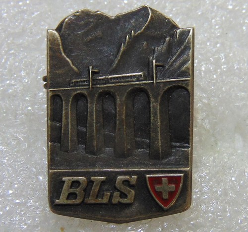 Swiss bls mountain railway pin - swiss,