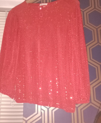 Dunnes savida sequinned red - dunnes,
