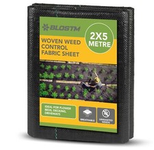 BLOSTM Woven Weed Control Fabric Sheet Membrane Garden Heavy Duty Gravel (2x5M)