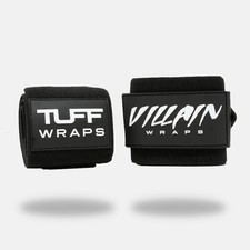 Tuff Wraps 16" Villain Wrist Wraps -Black & White - Olympic Bodybuilding Gym