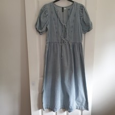 H&M Denim Tie Dress Size XS