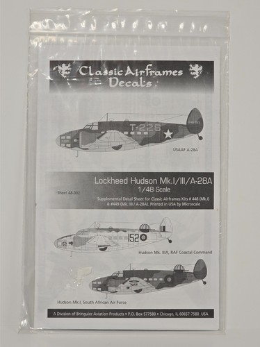 Classic airframes decals - decals, 1/48