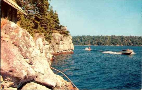 Postcard boating and water - boating,