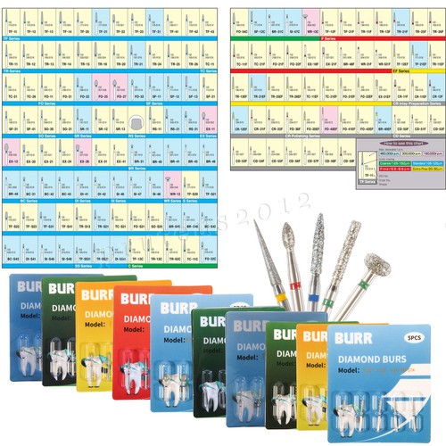 50pcs dental diamond burs - fg,