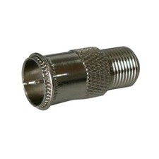 10 x Quick Fit F Plug to F Socket Push On Adaptor Satellite Connector