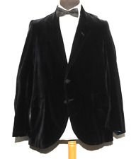 VINTAGE BESPOKE 1920'S MEN'S EVENING WEAR BLACK VELVET JACKET 38” REGULAR
