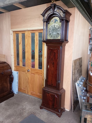 Antique long case brass face - antique,