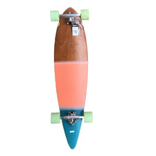 Osprey 40" Pintail Longboard Skateboard Wood Gradient Brown Pink Green