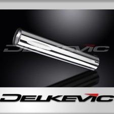 DELKEVIC EXHAUST SILENCER WITH REMOVABLE BAFFLE CLASSIC STRAIGHT 64mm ENTRY
