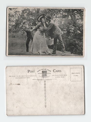 Vintage postcard living - vintage,