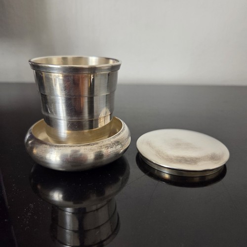 Antique silver metal folding - silver,
