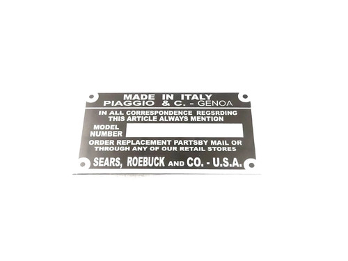 Data plate vintage classic - vintage,