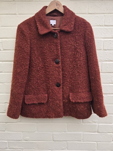 East burnt orange wool alpaca - east,