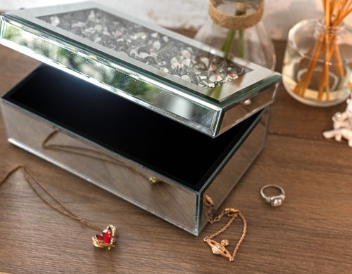 Luxury silver glass mirror - glass,