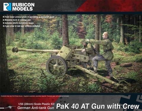 Pak40 anti tank gun with - gun, crew