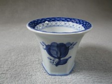 Lovely Vintage Royal Copenhagen Aluminia Fajance  Blue / White Miniature Vase  