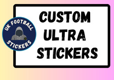 50x CUSTOM, WEATHERPROOF, PERSONALISED, FOOTBALL ULTRA STICKERS - 100mm x 60mm