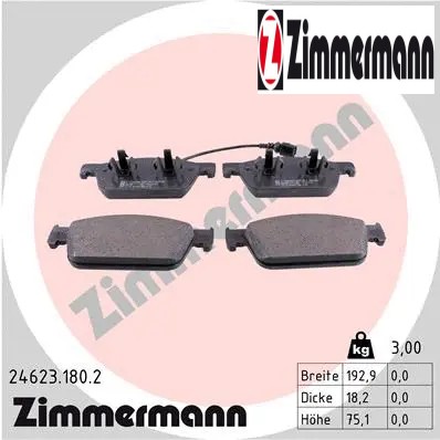 Front brake pad set - front,