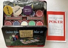 Poker set in tin Texas Hold