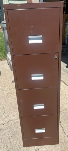 Vintage brown metal - brown,