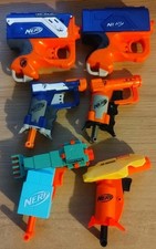 Nerf single dart blasters X6, used. 2xN-strike & Jolt, 1x AlphaStrike & Guardian