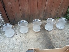 5 vintage glass traditional lampshades